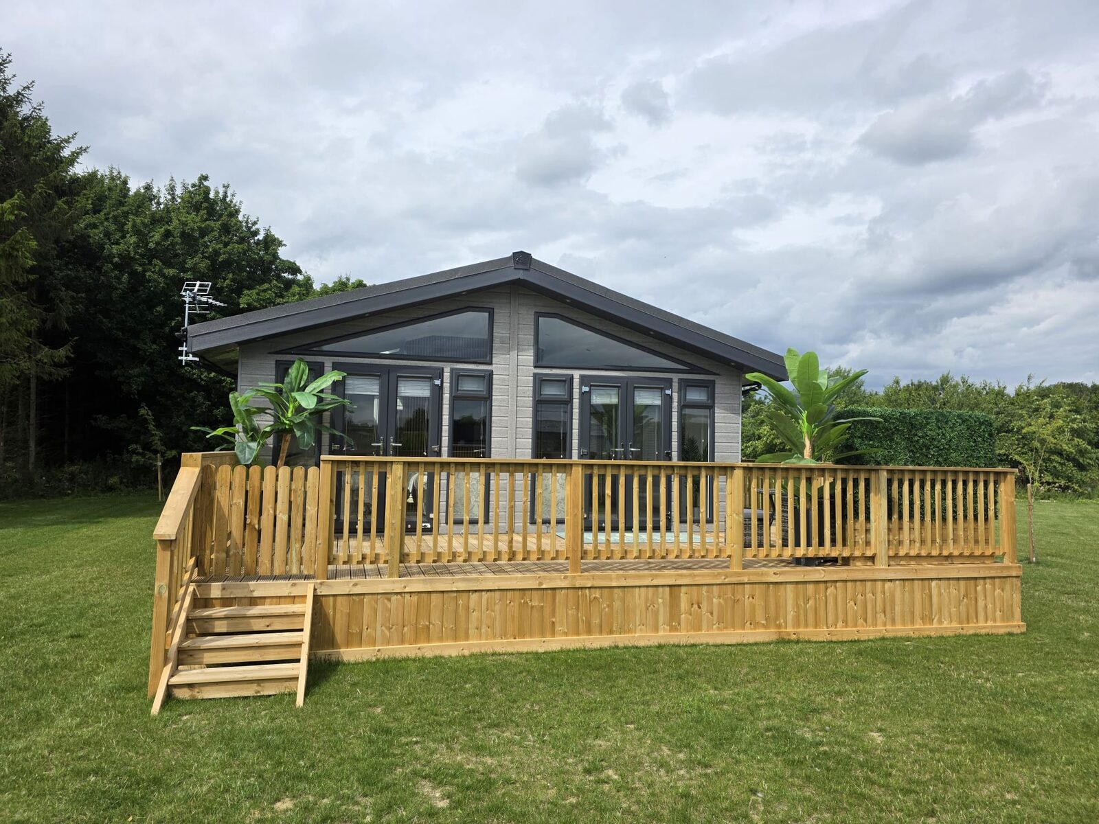 Modern holiday lodge at Galtres Retreat