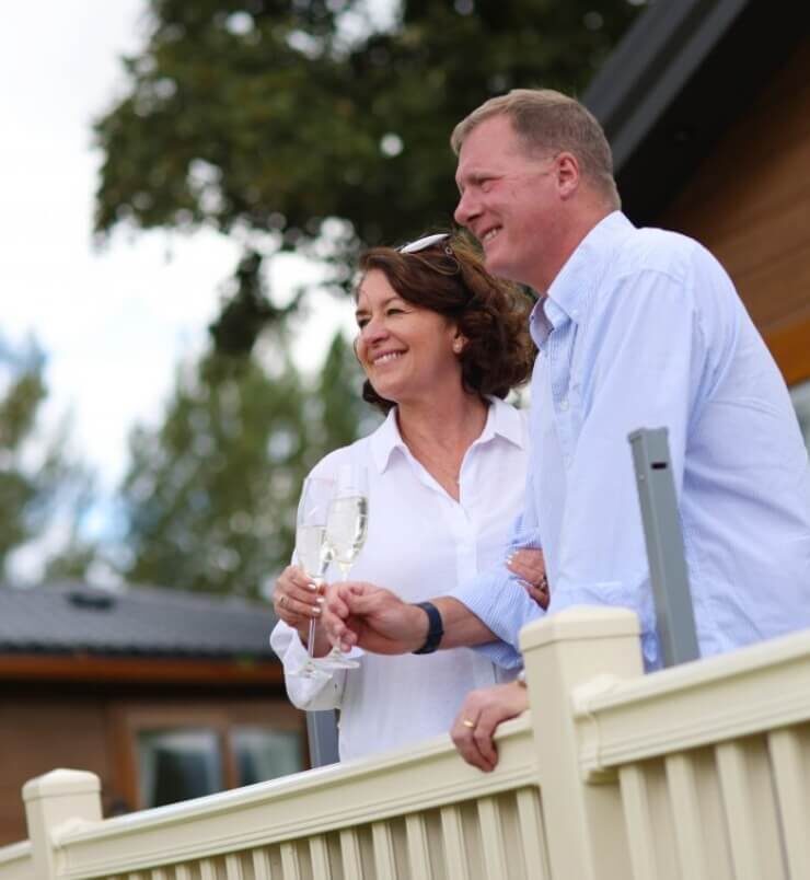 Lodge owners relaxing