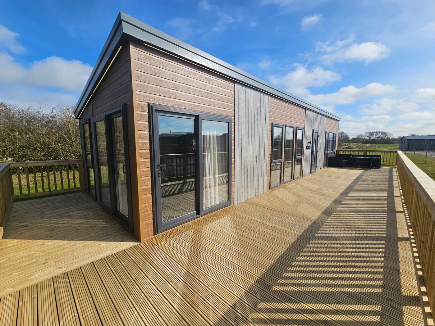 Luxury lodge at Prestige Country Parks