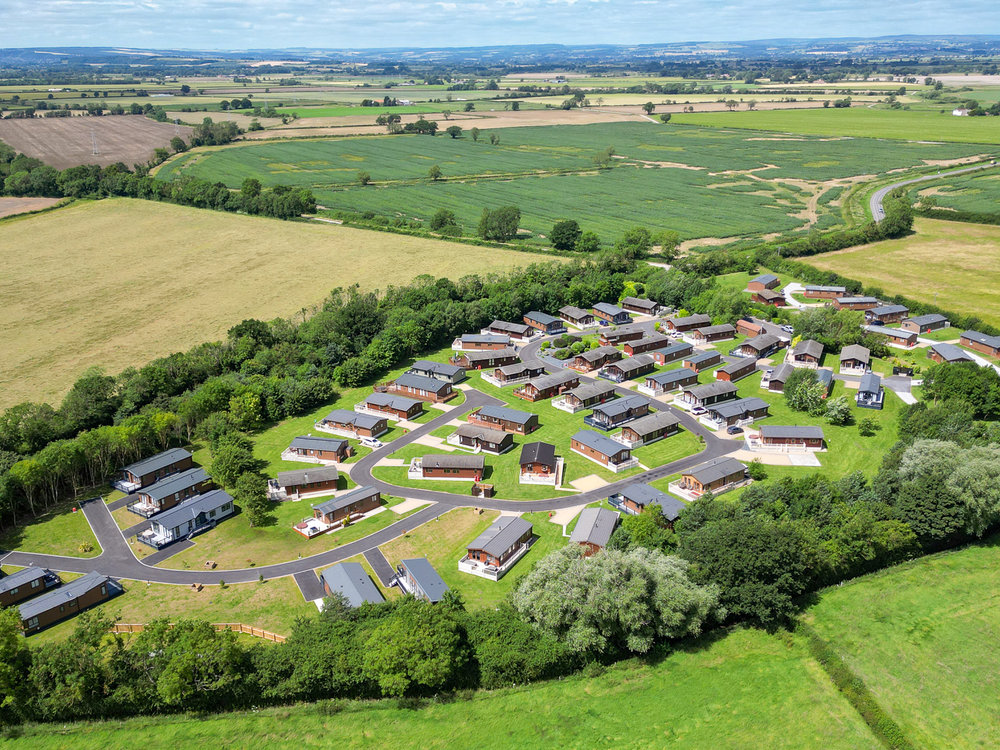 Aerial view of the park at Malton Grange Country Park
