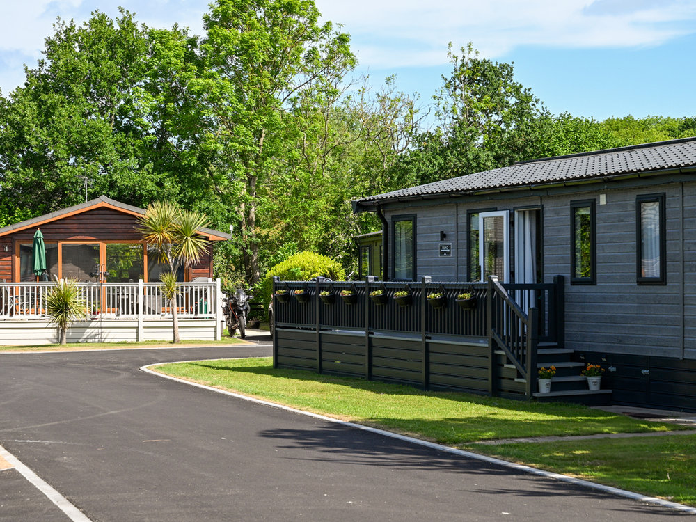 Lodges and landscaped grounds at Manor Country Park