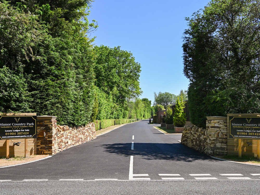 Park entrance gates at Manor Country Park