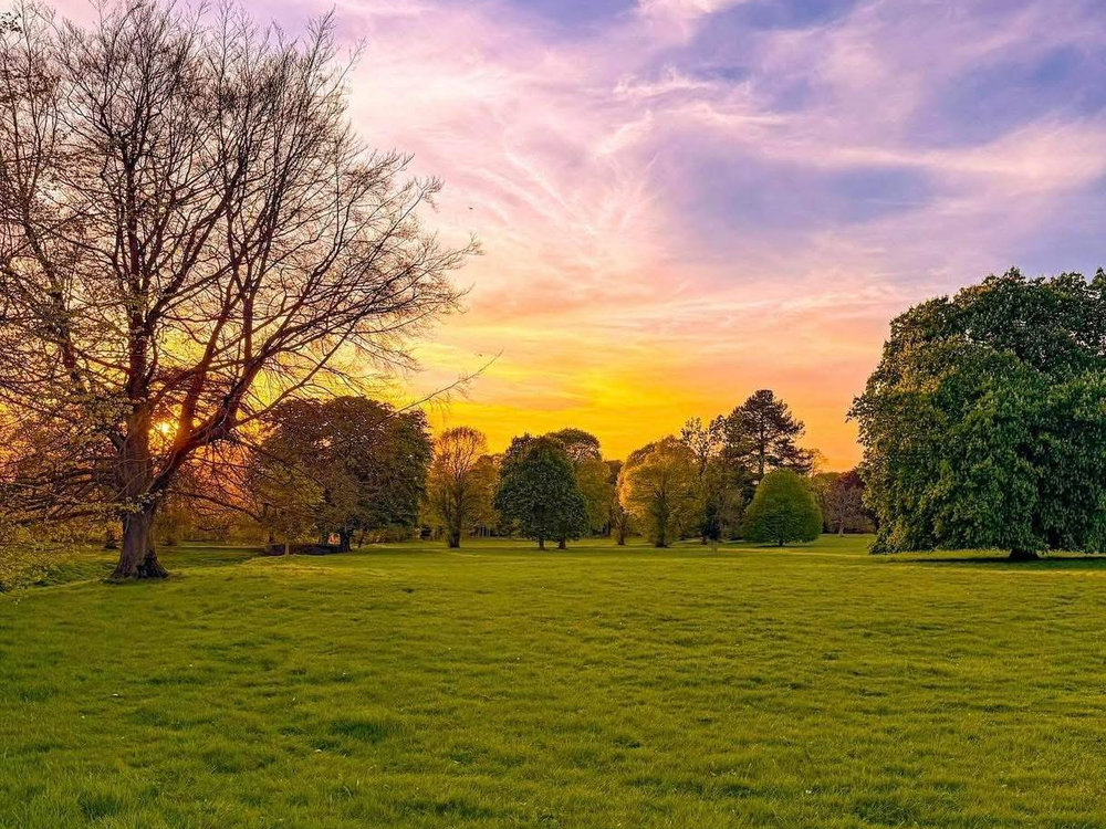 Sunset over the park at Vale of York Country Park