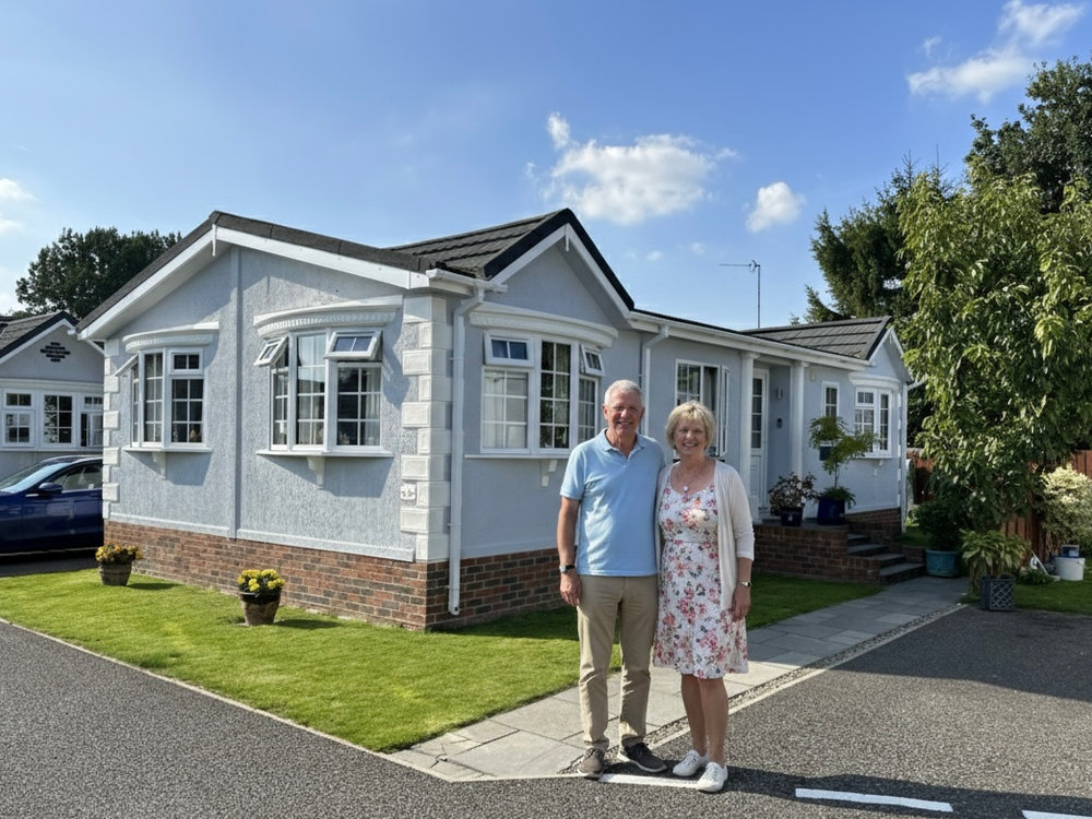 Lodge with private decking at Vale of York Country Park