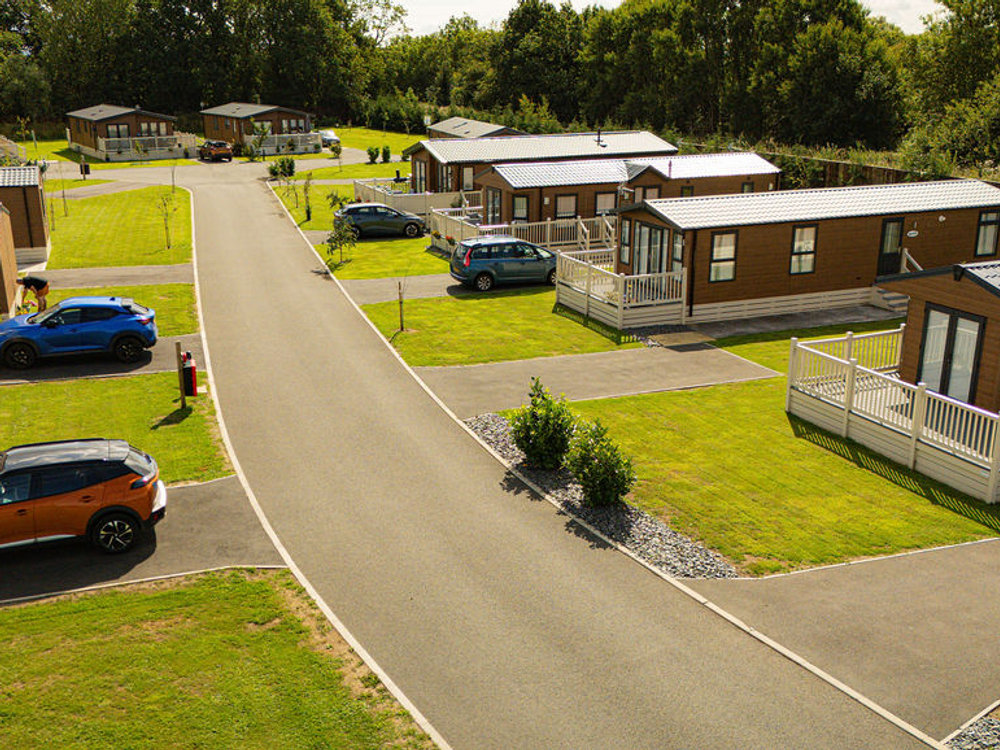 Landscaped lodge plots at Wild Rose Country Park