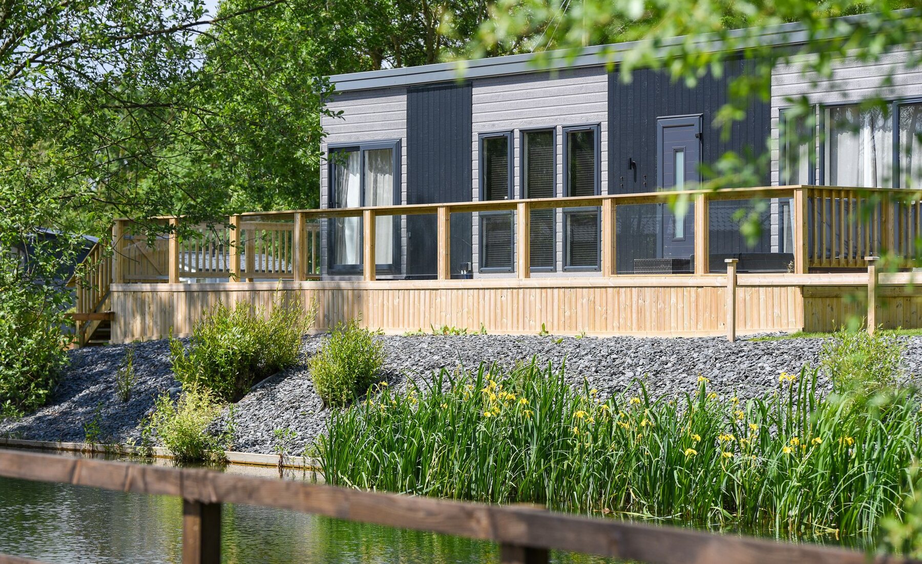 Luxury lakeside lodge