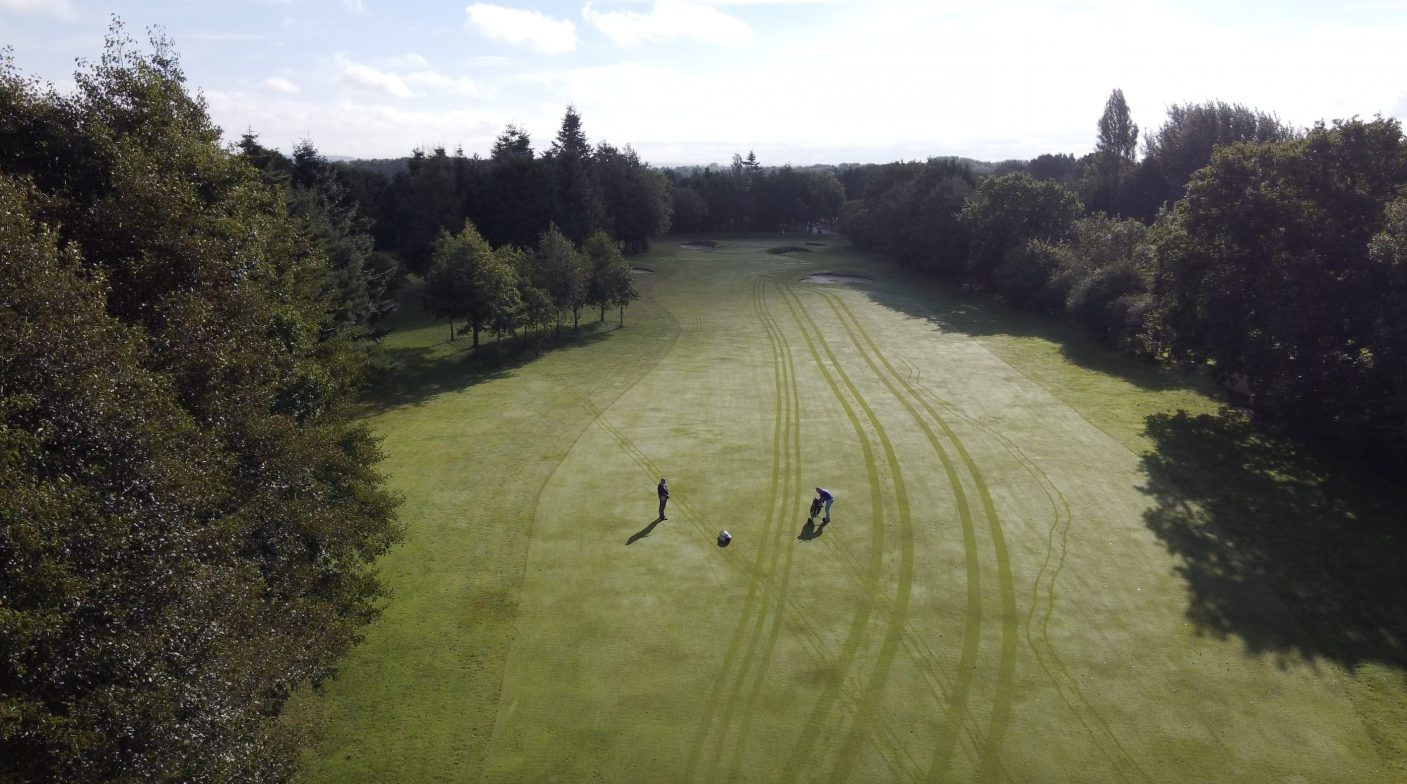 Two people golfing at Allerthorpe golf and country park