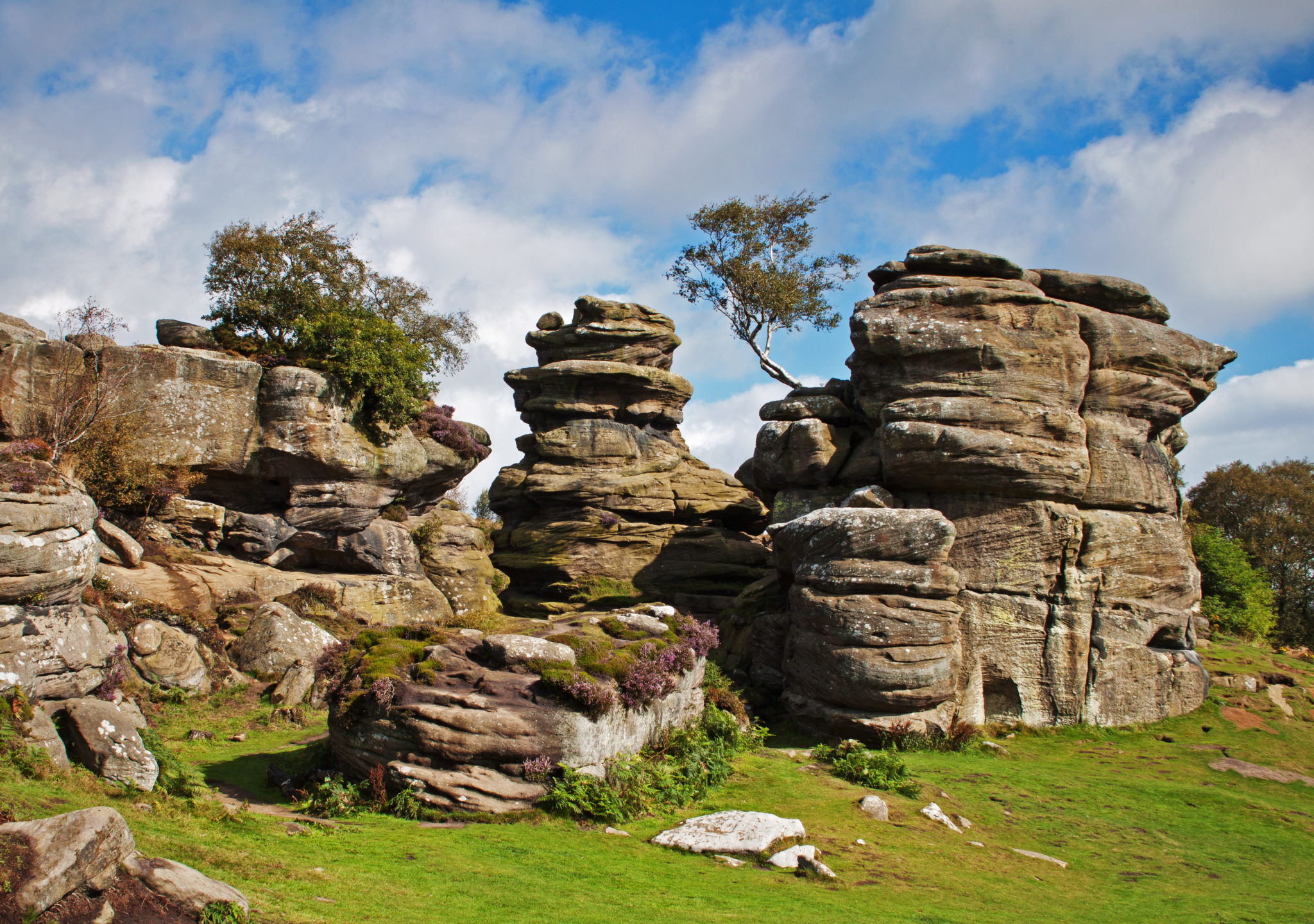 Odd rock formations, Brimham Rocks